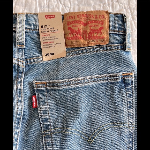 NWT Levi’s 512 Slim Taper Jeans Men’s 30/30 - Picture 4 of 7